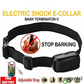 ✫Fp❀Perros entrenamiento Anti-ladridos Collar, choque eléctrico ultrasónico hogar mascota dejar de ladrar Control Collar dispositivo