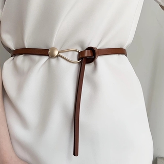 Nuevo cinturón de pulsera de cuero sintético de lujo para mujer/hebilla de oro/correa Casual de cuero negro