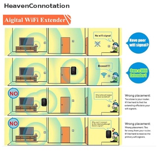 [HeavenConnotation] Repetidor Wifi inalámbrico AP Router extensor amplificador de rango de señal amplificador (1)