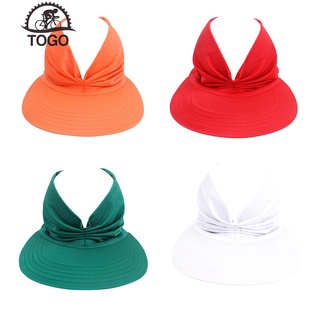 Verano de las mujeres protector solar sombrero visera gorra de protección UV elástico deportes vacío sombrero