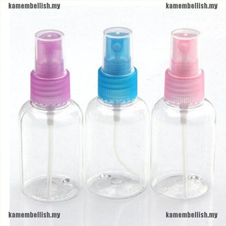 1 pza botella de Spray transparente de 50 ml para viaje/atomizador de perfumes de plástico/transparente