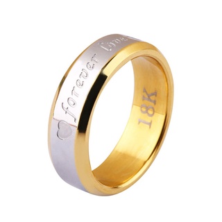 Forever Love Lovers pareja a juego anillo de acero anillo de dedo joyería para boda (3)