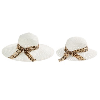 ✲Py✫Mujeres niños niñas moda sombrero de sol verano elegante sombrero de playa padre-hijo sombrero de paja