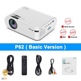 Salange P62 Mini Projector 4000 Lumens, 1920*1080P Supported LED Video Beamer For Mobile Phone Mirroring Android optional jttyik