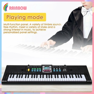 [Arco iris] teclado Piano 61 teclas 16 tonos 6Demo canciones 4 instrumentos de percusión Reording