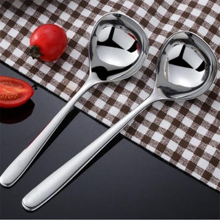 Cuchara de acero inoxidable con mango largo para servir cucharas de Hotel utensilios de cocina