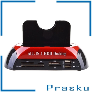 [PRASKU] Base de acoplamiento HDD SATA IDE Dual USB 2.0 clon disco duro lector de tarjetas AU plug (2)