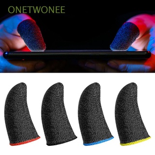 ONETWONEE 1 Pair Finger Cover Gaming Finger Sleeve Sweatproof Game Controller Touch Screen Finger Gloves Anti-slip Smart Fingertips Breathable Mobile Game Sleeves/Multicolor