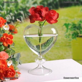 flco flor maceta corazón jarrón de vidrio de pie decoración del hogar florero decoración 210907