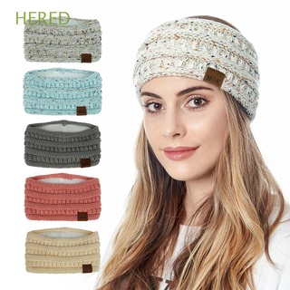 HERED Warm Knit Hair Band Stretch Head Wrap Ear Warmer Diademas Para Mujeres Accesorios De Pelo Moda Gruesa Pelusa Suave Forrada
