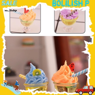 <Bolilishp> Realista casa de muñecas helado Mini taza de helado creativo para 1/12 casa de muñecas
