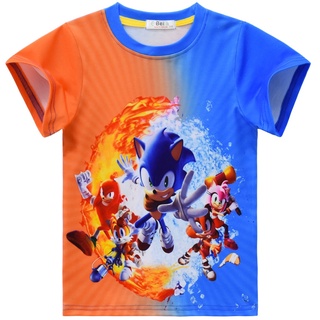 Los niños traje de verano Sonic el erizo niño de manga corta ropa traje T-shirt pantalones cortos traje de 2 piezas traje de ropa traje de ropa de los niños