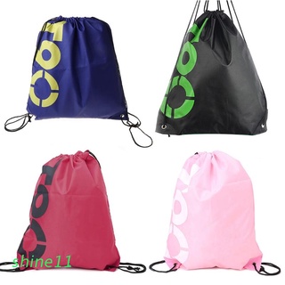 shine11 Backpack Shopping Drawstring Bags Waterproof Travel Beach Gym Shoes Sports Pack