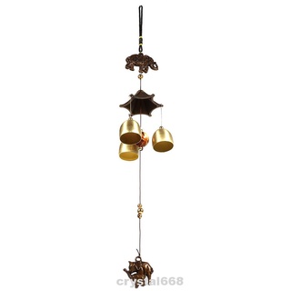 jardín niños diy decoración del hogar aleación de cobre elefante forma colgante estilo campanas de viento (1)