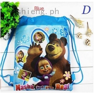 Keshieng keshieng telas de Masha y el oso mochila con cordón de las niñas bolsa de fiesta de los niños bolsa de la escuela (1)