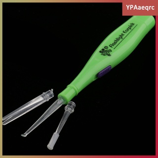 herramienta de eliminación de cera de amígdalas con 3 puntas y 1 herramienta de limpieza y 1 kit de eliminación de cera de acero inoxidable