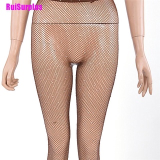 [Ruisurplus] calcetines de malla de red de red de diamantes de imitación de cristal para mujer medias medias pantimedias (7)