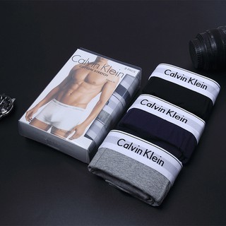 Calvin Klein CK (3PCS+caja) ropa interior de algodón tela 100% transpirable troncos (4)