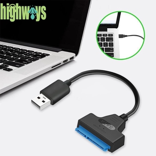 hig USB 2.0 a SATA 22Pin Cable adaptador de Cable convertidor de Cable para disco duro SATA Notebook (3)