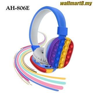 ~Push Pop it arco iris auriculares inalámbricos Bluetooth auriculares burbuja sensorial alivio del estrés Fidget juguete Pop it Fidget