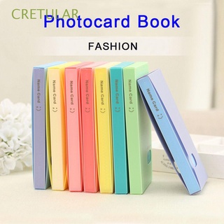 cretular 120 bolsillos moda photocard libro caramelo color tarjeta stock lomo tarjetero portátil nueva colección gran capacidad álbum de fotos/multicolor