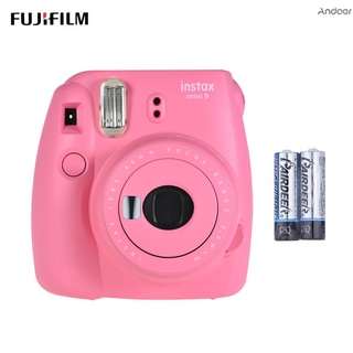 Fujifilm Instax Mini cámara instantánea 9 Cam con espejo Selfie 2pzas batería Flamingo Rosa (1)