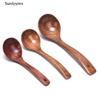 [sxm] cuchara de madera natural de mango largo utensilios de cocina uyk (7)