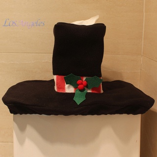 Zm/decoración de navidad Santa asiento de inodoro cubierta de papel alfombra de baño conjunto de (6)