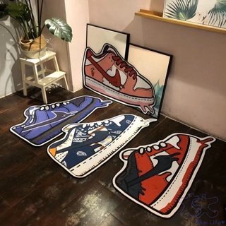 zapatos forma creativa manta sala de estar antideslizante alfombra decoración del hogar alfombra dormitorio mesita de noche