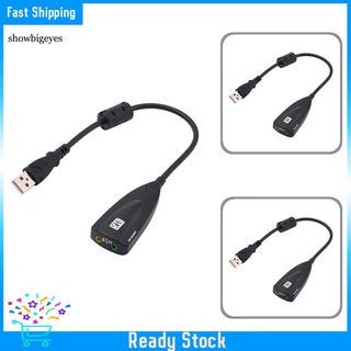 Sges Cable adaptador de audífonos con tarjeta de sonido USB de canal externo para PC/Laptop