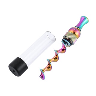 mini vidrio blunt twisty pipe quemador en seco atomizador espiral