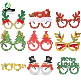 Gafas de estilo navideño marco brillante gafas lindo navidad gafas fiesta disfraz decoración festiva