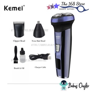 Kemei afeitadora eléctrica 6539 Clipper afeitadora Trimmer nariz afeitadora de pelo 3 en 1 USB KM-6539 (1)