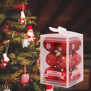 Cleoes 12 piezas decoraciones navideñas de plástico para árbol de navidad, bolas de árbol de navidad, colgante de navidad, diseño de bolas decorativas, decoración del hogar, Multicolor (4)