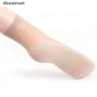 douaoxun 5 pares de calcetines de seda de terciopelo para mujer/calcetines de seda antideslizantes/calcetines de masaje co