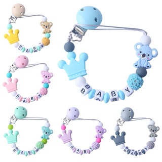 aa niño bebé chupete cadena calmante niños niñas lindo oso koala colorido diseño juguetes de niños