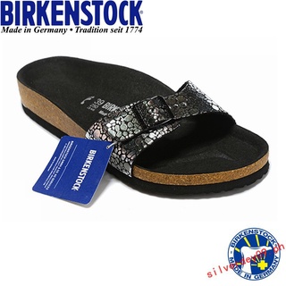 birkenstock madrid corcho cuña sandalias de cuero para hombres y mujeres zapatilla