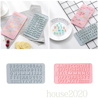 [House2020] molde de silicona con letras mayúsculas para Fondant, Chocolate, decoración de tartas, cocina, pastelería