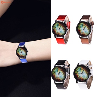 Women Girls Quartz Watch Faux Leather Strap Couple Watch Round Dial Watches Great Gifts