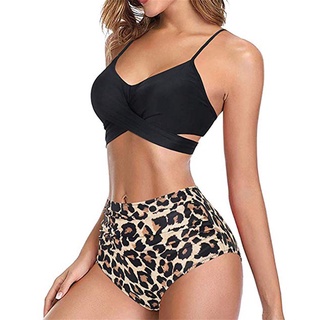 Conjunto de Bikini Sexy de leopardo con estampado Push Up baño traje de baño Cintura Alta traje de baño Desigyy.Br (5)