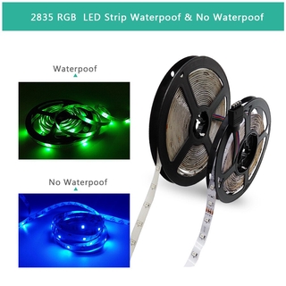 Adiodo LED tira de luz 5 metros/rollo RGB Flexible 2835 Color único impermeable 60LEDs/M Bande diodo cinta solo tira (4)