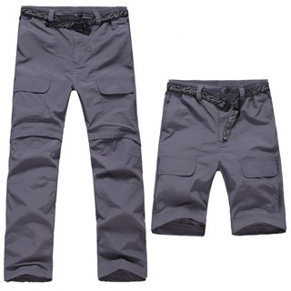 los hombres de la moda de secado rápido extraíble pantalones deportivos senderismo camping transpirable verano al aire libre protección uv pantalones ln209