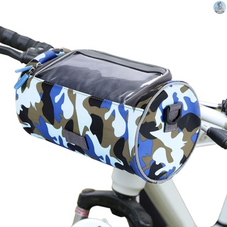 A&N impermeable bolsa de manillar de bicicleta bicicleta bolsa frontal camuflaje pantalla táctil teléfono titular bolsa bolsa de hombro bolsa MTB ciclismo bolsa de almacenamiento alforja