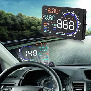A8 5.5inch Car HUD Head Up Display OBD2 Speed Warning Windscreen Projector (1)