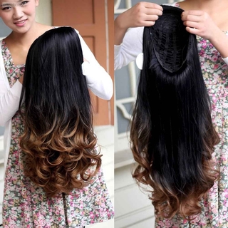 blackhair big wave pelucas de pelo humano largo rizado ondulado pelucas de pelo completo resistente al calor degradado color belleza estilo para las mujeres