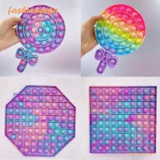 Brighthome gran tamaño arco iris Push Pops burbuja juguete Anti-estrés Pop It Fidget juguetes