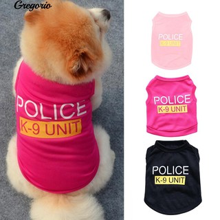chaleco para perro/cachorro/cartas de policía/camiseta/ropa de verano/disfraces