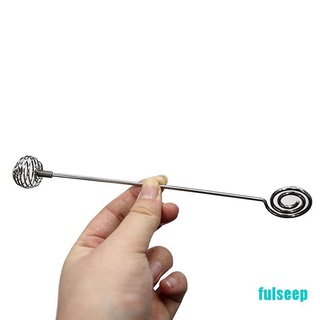 [FULSP] Stainless Steel Honey Dipper Swizzle Spoon Stick Egg Beater Mixing Whisk Tool DZBF