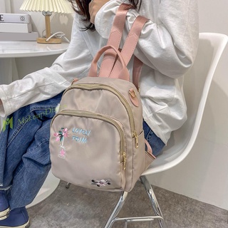 [nueva Llegada] mochila bordada estilo Preppy para mujer mochila de viaje escolar pequeña