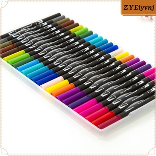 48 colores premium doble punta pincel pluma flexible cepillo acuarela pintura marcadores para diario pintura proyectos oficina escuela papelería niños regalos
